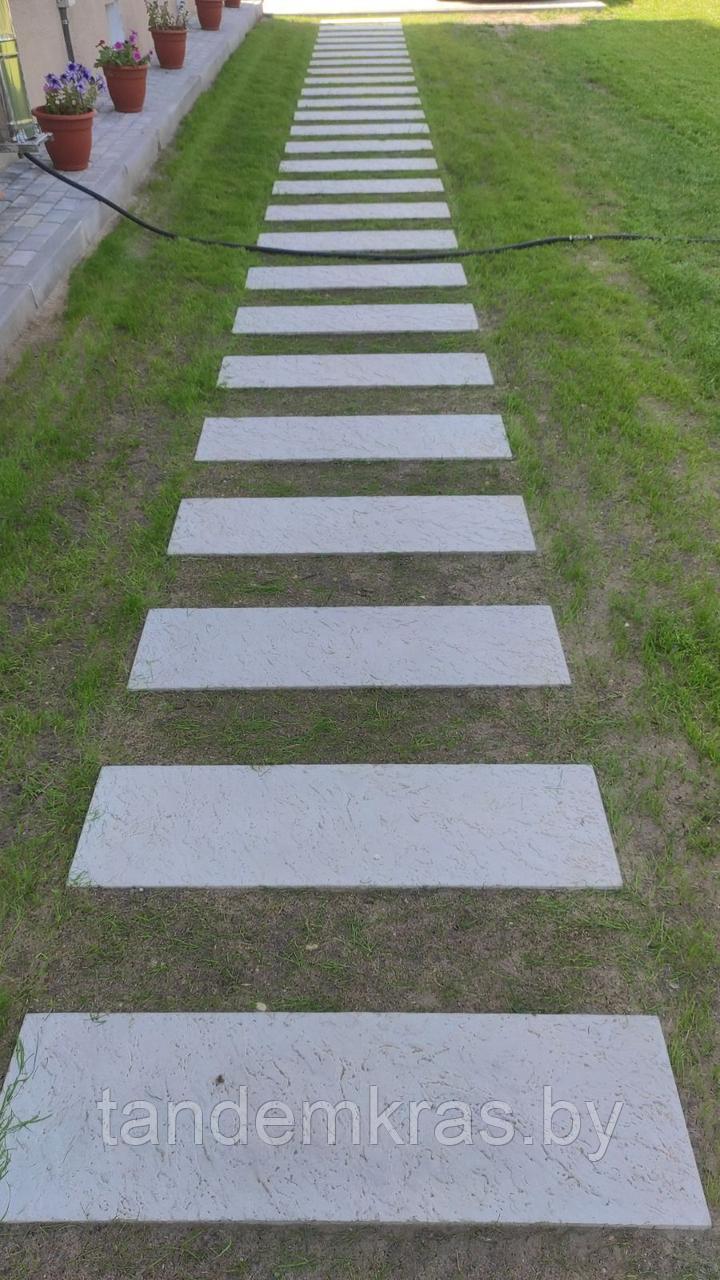 Плитка бетонная крупноформатная «Викторианский камень» с фактурой камня для пошаговых дорожек, фото 1