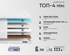 Матрас ортопедический "Топ 4 mini"