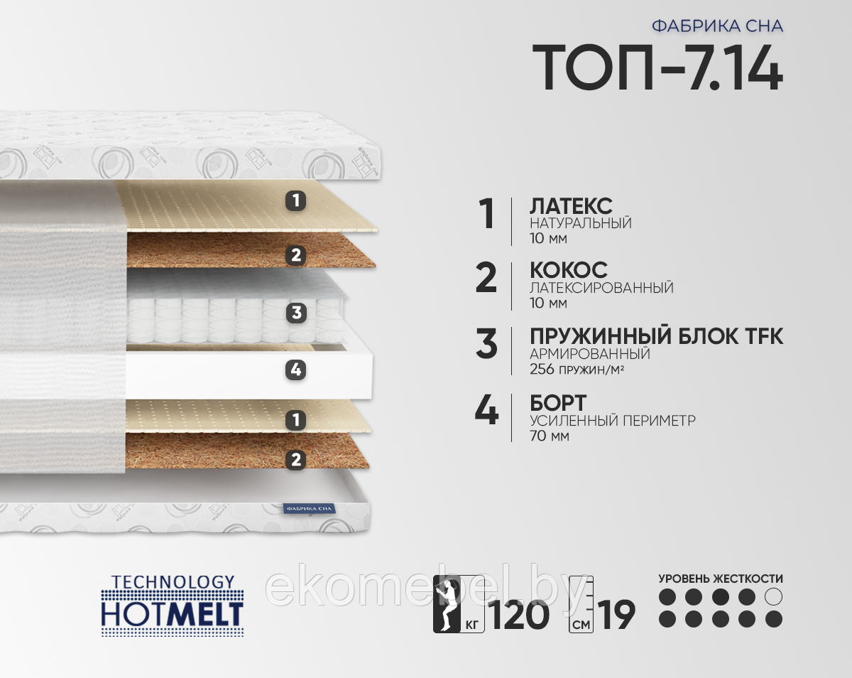 Матрас подростковый "Топ 7.14"