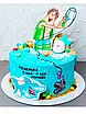 Вафельная картинка на торт рыбаку, фото 3