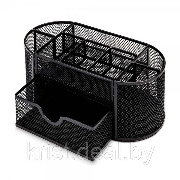 Настольная подставка DELI, металл, 9 отделений, чёрная