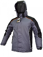 Куртка утепленная зимняя Professional Win Long Art.Mas с капюшоном (цвет стальной с черным)