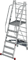 Передвижная профессиональная складная лестница-стремянка с площадкой NV354 Новая высота 3540106