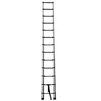 Лестница телескопическая 3,8 м односекционная алюминиевая 13 ступеней Новая Высота 2211113ТЛ
