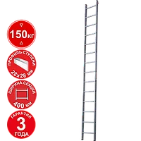 Лестница профессиональная алюминиевая односекционная 14 ступеней NV321 Новая высота 3210114