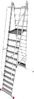 Передвижная профессиональная складная лестница-стремянка с площадкой NV354 Новая высота 3540112