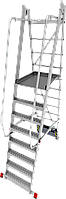 Передвижная профессиональная складная лестница-стремянка с площадкой NV354 Новая высота 3540108