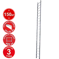 Лестница профессиональная алюминиевая односекционная 21 ступень NV321 Новая высота 3210121