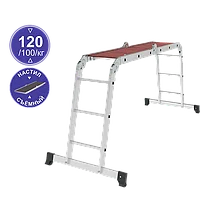 Лестница-трансформер 4х3 ступени с помостом NV 1330 Новая высота 1330403