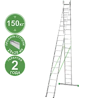 Лестница алюминиевая двухсекционная 2x18 ступеней NV2220 Новая высота 2220218