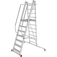 Передвижная складная лестница-стремянка с платформой 7 ступеней NV3541 Новая высота 3541107