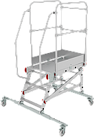 Индустриальная передвижная лестница-подмости 3 ступени с платформой и ограждением NV5510 Новая высота 5510103
