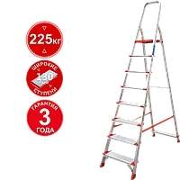 Стремянка профессиональная алюминиевая 8 ступеней 130 мм NV3117 Новая высота 3117108