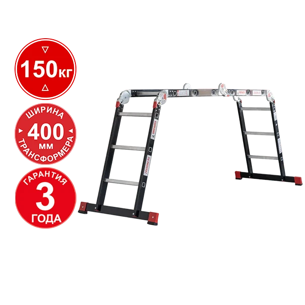 Лестница-трансформер профессиональная 4х3 ступени ширина 400 мм NV3320 Новая высота 3320403-013
