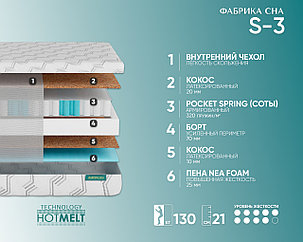 Матрас ортопедический пружинный "S-3", фото 2