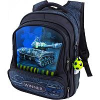 Рюкзак школьный ортопедический для мальчика Winner 8031 с танком