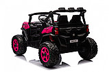 Детский электромобиль RiverToys K555KK 4WD 24V (белый) Buggy Полноприводный Двухместный, фото 4