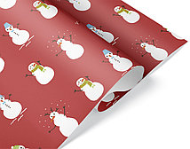 Упаковочная бумага в листах 0,7х1 м Веселые снеговики, 10 л (арт.2050955)