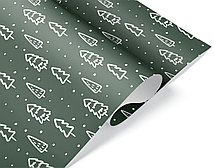 Упаковочная бумага в листах 0,7х1 м Зимний лес, 10 л (арт.2050953)