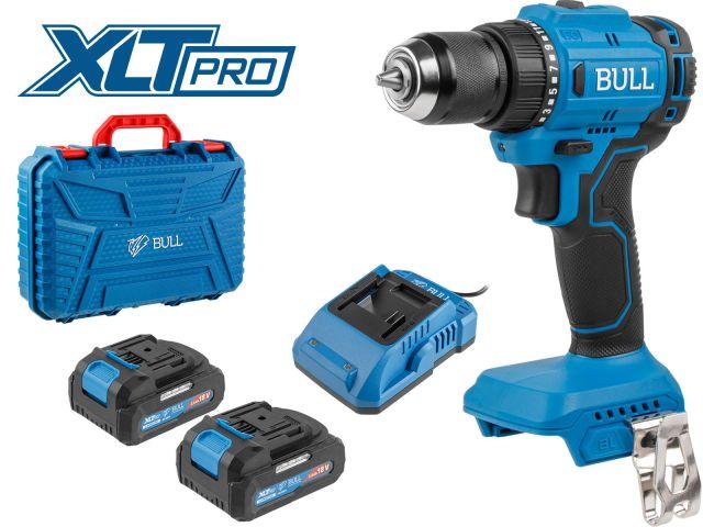 Аккум. дрель-шуруповерт BULL SR 1803 в чем. XLTpro БЕСЩЕТ., 2x2 А*ч, 18 В, 45 Н*м, БЗП 10 мм