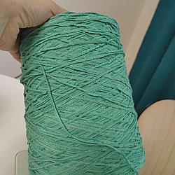 Pecci Filati art Spritz, 220 м 100г, состав 74% хлопок, 26% ПА, цвет полынь, шнурок