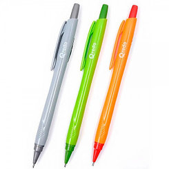 Карандаш механический QREDO HB, 0,5мм, с ластиком, ассорти