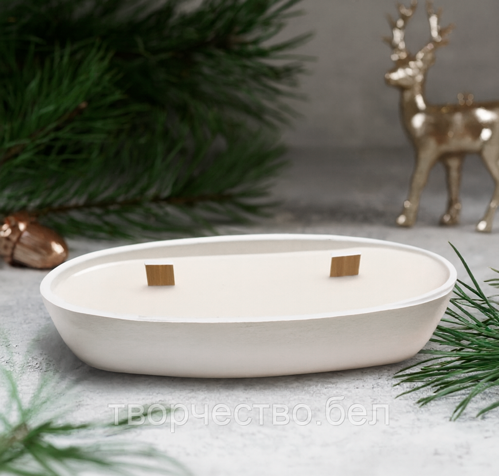 Подсвечник из гипса Овал,