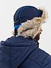 Шапка ушанка зимняя HUNTSMAN Yakutia цв Тёмно-синий мех Волк тк Galaxy Breathable, фото 5