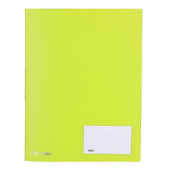 Папка на 2 кольцах Deli, 30мм, 700мкм, A4, салатовая