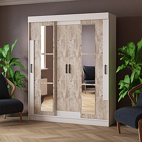 Шкаф-купе ТВИСТ (Белый/ Дуб Юкон) Микон