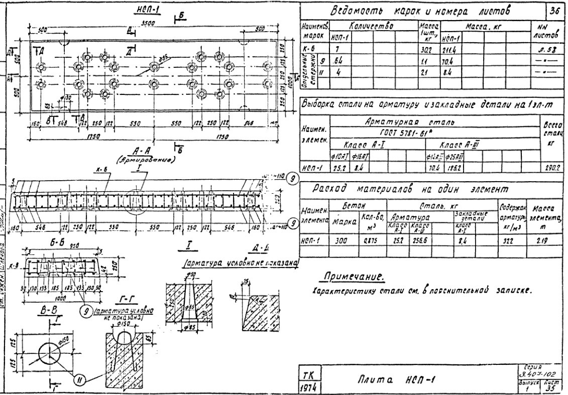 Плита НСП-1 Серия 3.407-102 с доставкой по РБ - фото 2 - id-p239924370