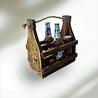 Переноска для пива и напитков из массива дерева