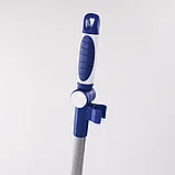 Совок складной для мусора LAIMA со щеткой-сметкой, металлическая ручка 66 см, фото 3