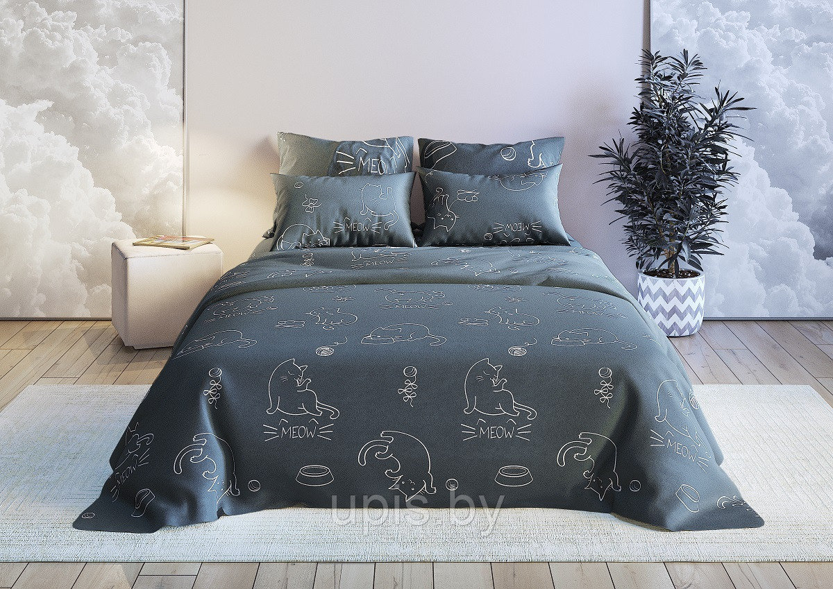Комплект Постельного Белья "КОТИКИ" (бязь, хлопок 100%)