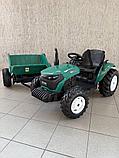 Детский электромобиль Baby Driver R444 (зеленый) Трактор John Deere с электрическим прицепом, лопатой,, фото 2