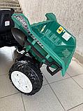 Детский электромобиль Baby Driver R444 (зеленый) Трактор John Deere с электрическим прицепом, лопатой,, фото 6