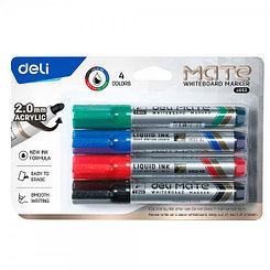 Набор маркеров для белых досок Deli EU053, 2мм, 4цв