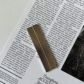 Магнит прямоугольный металлический (длинный) для гель-лака "Кошачий глаз"