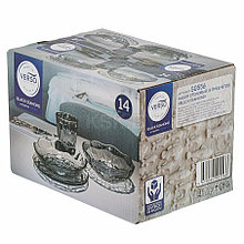 Столовый набор  стеклянный(14пр.) "Black diamond" 50556