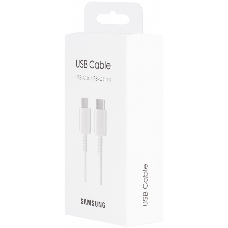 Кабель Type C - Type C 1m Samsung EP-DA705 3A 60W EP-DA705BWEGWW белый оригинальный