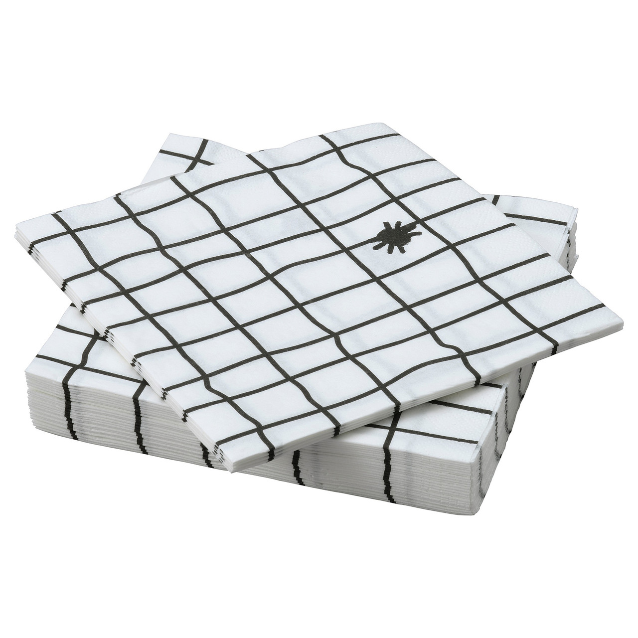 Салфетка бумажная IKEA КУСТФУР 33x33 см 30шт белый черный