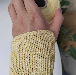 Пряжа Sinfonia art Sable 70% хлопок,30% полиамид 220 м 100г цвет: дыня шнурок-ленточка