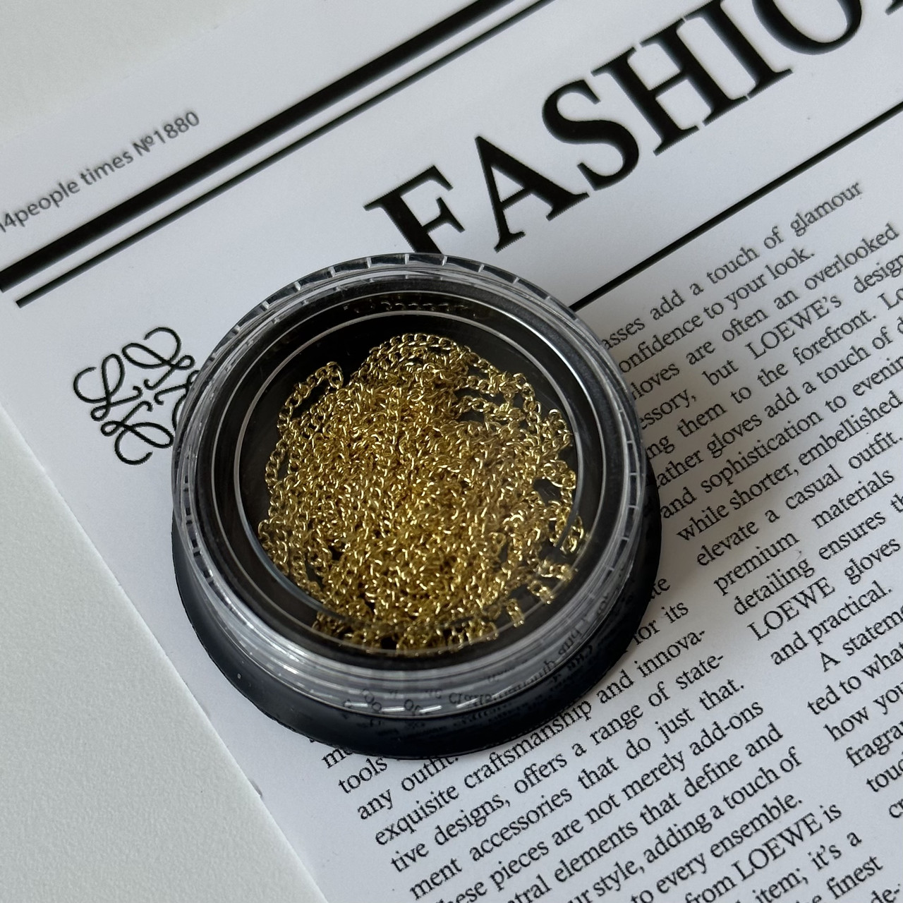 Декор цепь золотистая