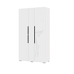 Шкаф 3-х ств. МИА ШК-053 - Белый металлик / Анкор светлый (Стендмебель)