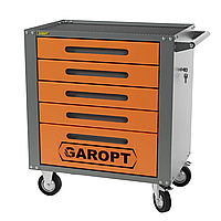 Тележка инструментальная Garopt 5 ящиков ОРАНЖЕВАЯ серия "Standart"