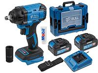 Аккум. ударный гайковерт BULL SC 1804 Xcase, XLTpro, БЕСЩЕТ., 18 В, 400 Н*м, 1/2", 2х4 А*ч, з/у 4 А