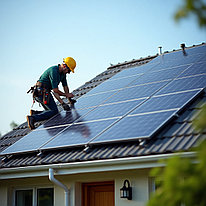 Монтаж солнечных панелей
