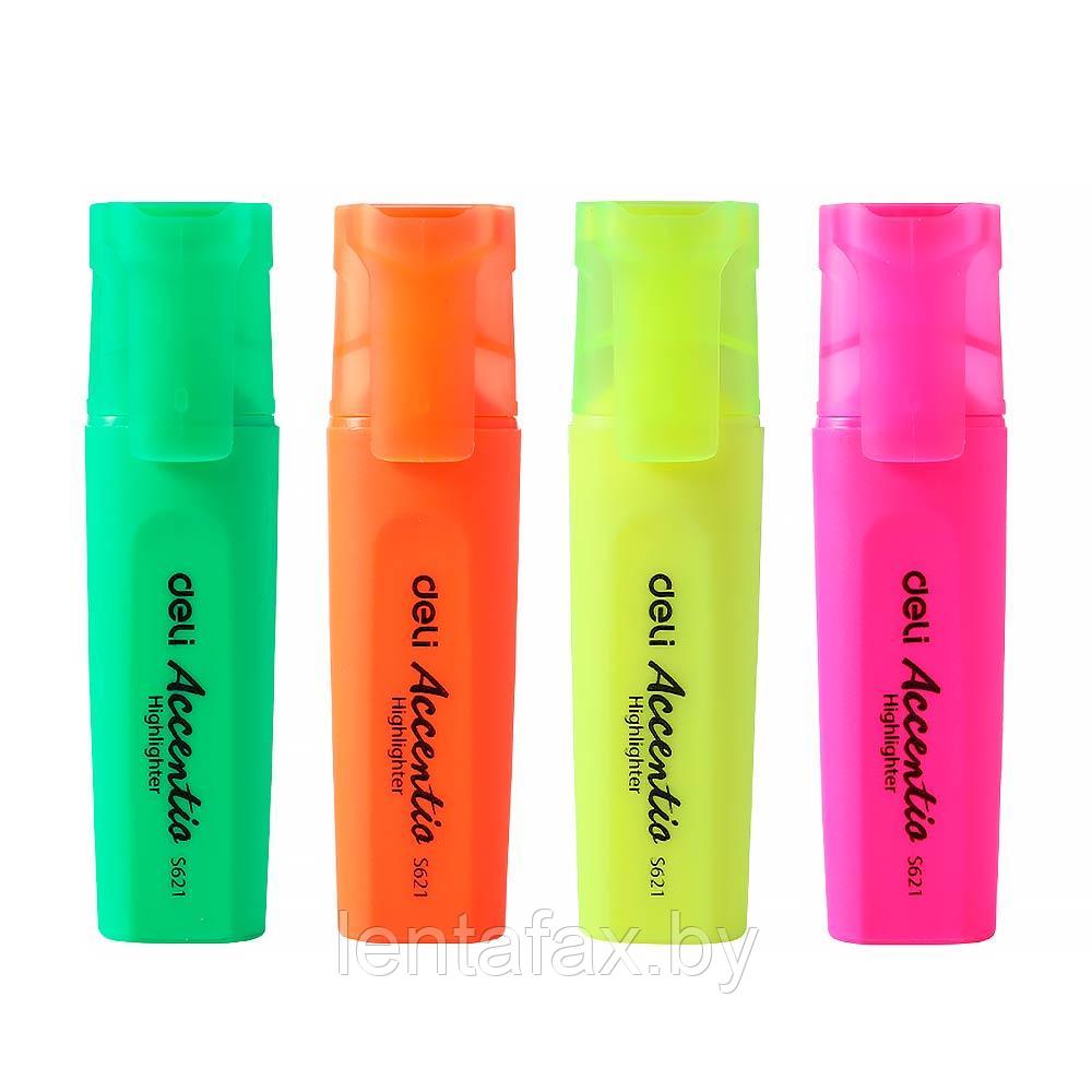 Набор текстовыделителей Deli Accent, 1-5мм, 4цв. Цена указана без учета НДС 20%