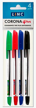 Набор шариковых ручек LINC CORONA PLUS 4 цвета. Цена указана без учета НДС 20%