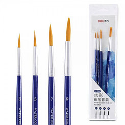 Набор кистей Deli 73867, 4шт, круглые №3,5,7,9